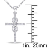 Diamond infinity cross necklace UK
