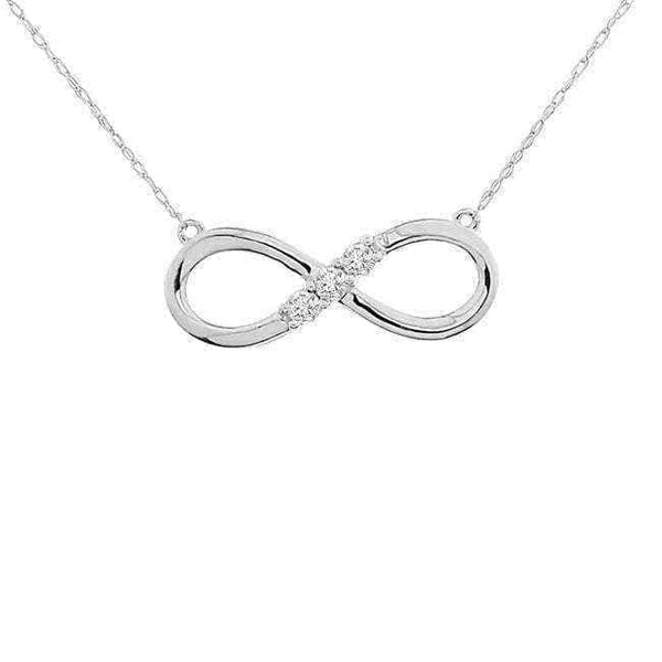 Diamond infinity necklace | three stone UK