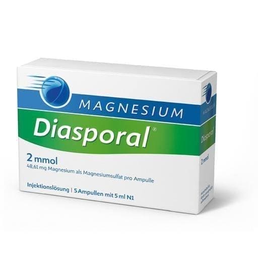 Diasporal magnesium 2 mmol ampoules 5X5 ml UK