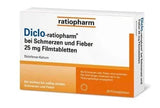 DICLO-RATIOPHARM for pain and fever, diclofenac potassium UK