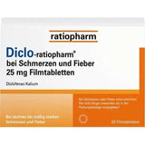 DICLO-RATIOPHARM for pain and fever, diclofenac potassium UK