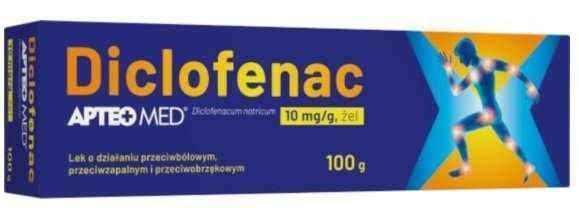 Diclofenac Apteo Med gel 100g UK