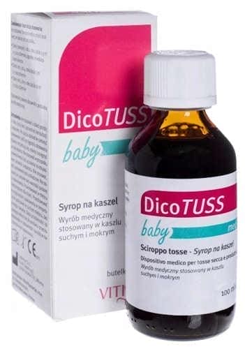 DicoTUSS Med Baby Cough syrup 100ml soothes irritation UK