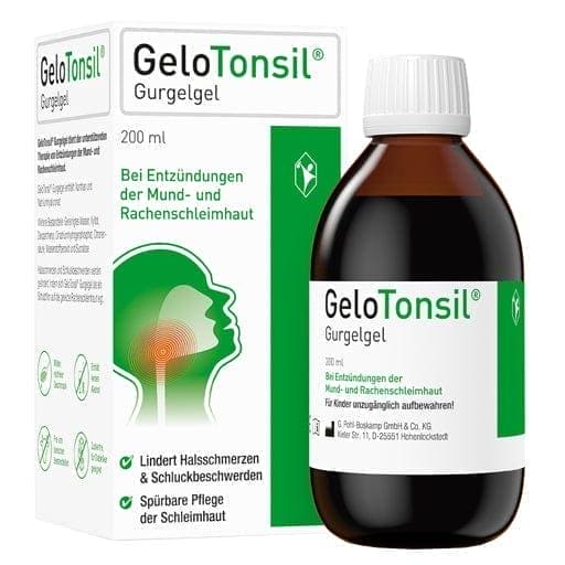 Difficulty swallowing, GELOTONSIL gargle gel UK