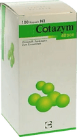 Digestive enzymes in indigestion, COTAZYM 40,000 capsules UK