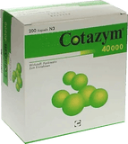 Digestive enzymes in indigestion, COTAZYM 40,000 capsules UK