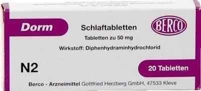 Diphenhydramine hydrochloride, Problems falling asleep, difficulty staying asleep, DORM UK