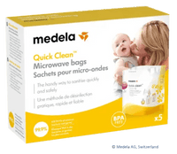 disinfecting breastfeeding accessories, breast shields, teats, MEDELA Quick Clean bags UK