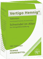 Dizziness, VERTIGO HENNIG tablets UK