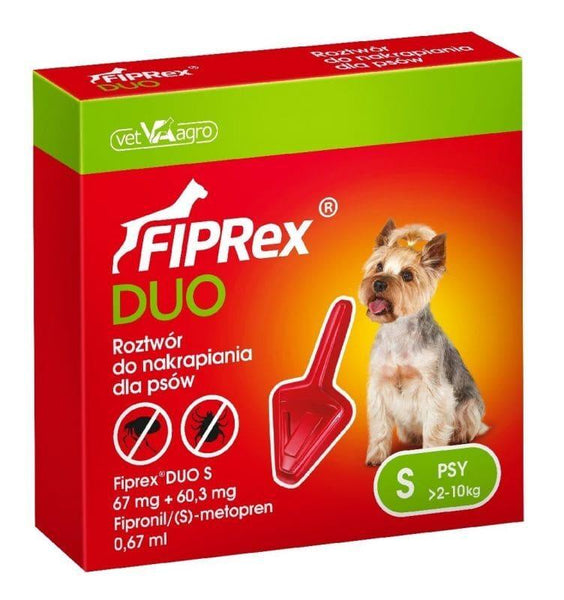 Dog fleas and lice, dog lice and flea treatment, Fiprex Duo S 2-10 kg UK