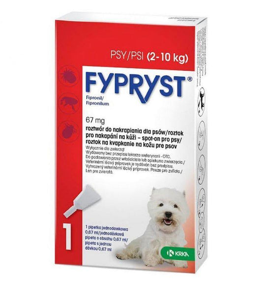 Dog lice and flea treatment, Fyprist 2-10 kg UK