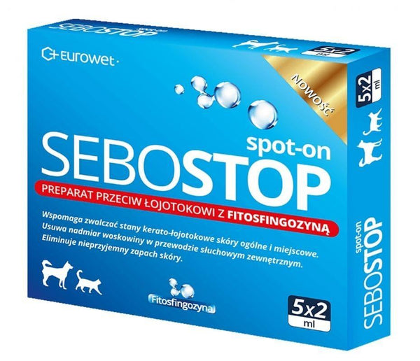 Dog seborrhea treatment, CAT, Sebostop, phytosphingosine UK