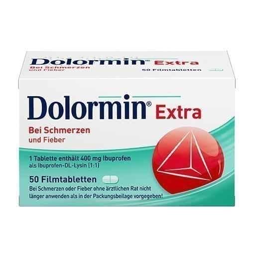 DOLORMIN extra film-coated tablets 50 pc for pain and fever UK