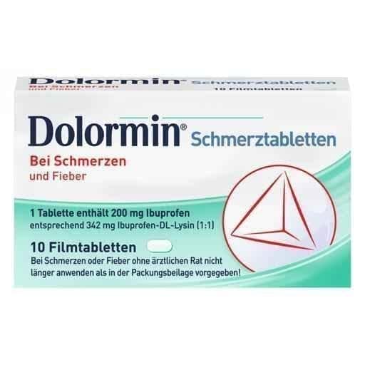 DOLORMIN film-coated tablets 10 pc headache phase in migraines UK
