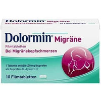 DOLORMIN migraine film-coated tablets 10 pc for migraine attacks UK