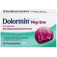 DOLORMIN migraine film-coated tablets 30 pc for migraine attacks UK