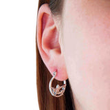 Dolphin earrings - Sterling Silver Double Dolphin Hoop Earrings UK
