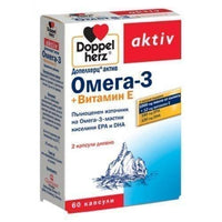 DOPPELHERZ AKTIV OMEGA 3 + VITAMIN E - 60 capsules UK