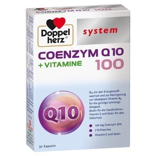 DOPPELHERZ coenzyme q10 100 mg benefits + vitamins UK