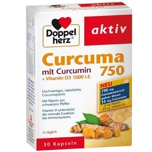 DOPPELHERZ Curcuma 750 capsules UK