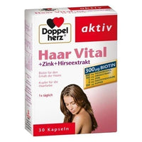 DOPPELHERZ Hair Vital + Zinc + Millet Extract Capsules 30 pc UK