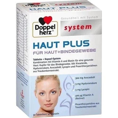 DOPPELHERZ Skin Plus, hyaluronic acid, silica, biotin, proanthocyanidins UK