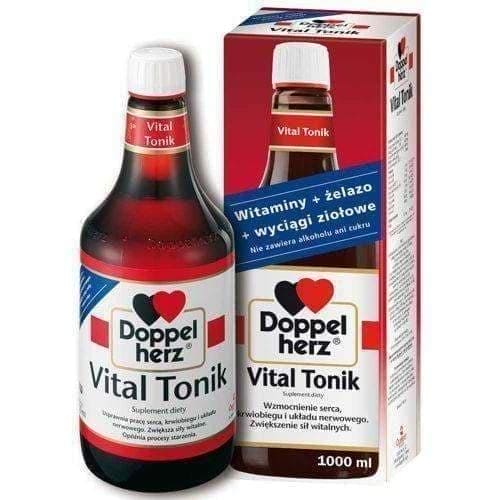Doppelherz Vital Tonic 1000ml improves the functioning of the heart, circulation and nervous system, increases vitality, slows the aging process UK