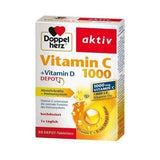 DOPPELHERZ Vitamin C 1000+Vitamin D depot active UK