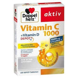 DOPPELHERZ Vitamin C 1000+Vitamin D depot active UK