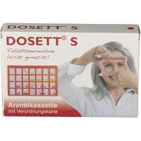 Dosette box, DOSETT S medicine cassette red UK