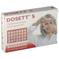 Dosette box, DOSETT S medicine cassette red UK