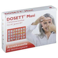 Dosette box, extra large dosette box, DOSETT Maxi medicine cassette red UK