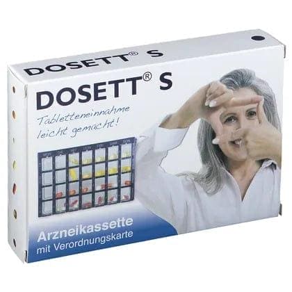 Dosette boxes, dosette box DOSETT S medicine cassette blue UK