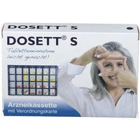 Dosette boxes, dosette box DOSETT S medicine cassette blue UK