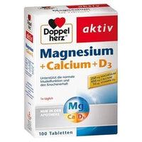 DOUBLE HEART Magnesium + Calcium + D3 tablets 100 pc UK