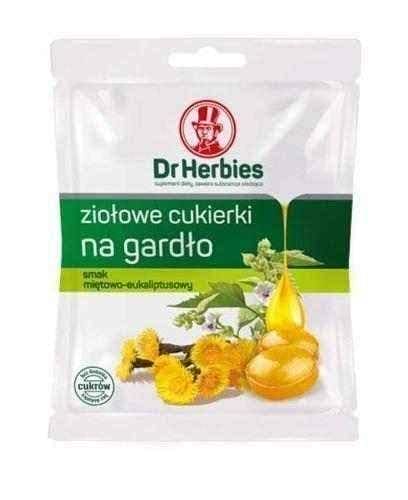 Dr Herbies Herbal throat candies mint-eucalyptus 70g UK