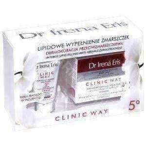 Dr Irena Eris CLINIC WAY 5 ° lipid filling wrinkles SPF20 day cream 50ml + Dermocrem night 25ml Free! UK