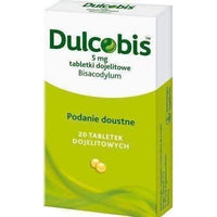 DULCOBIS x 20 5 mg tablets, bisacodyl 5mg, bowel movements UK