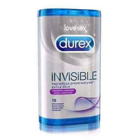 DUREX Invisible condoms extra lubricated x 10 pieces - Invisible Condom UK