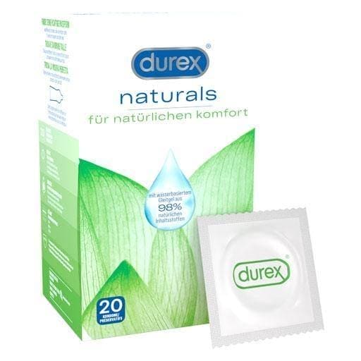 DUREX naturals condoms with water-based lubricant 2X10 pc UK