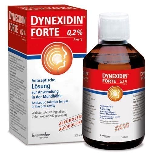 DYNEXIDIN Forte chlorhexidine gluconate 0.2% solution UK