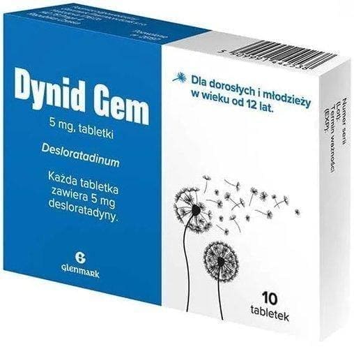 Dynid Gem,, desloratadine, urticaria, allergic rhinitis treatment UK