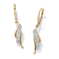 Earrings for women - Diamond Accent Waterfall Earrings in 18k Gold over Sterling Silver UK