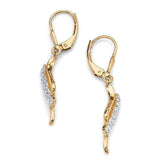 Earrings for women - Diamond Accent Waterfall Earrings in 18k Gold over Sterling Silver UK