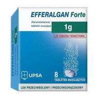 EFFERALGAN Forte 1g x 8 effervescent tablets, analgesic and antipyretic UK