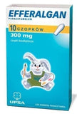 Efferalgan rectal 300mg x 10 pieces, kids fever, paracetamol suppository UK
