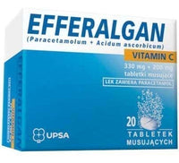 EFFERALGAN Vitamin C, body temperature fever UK