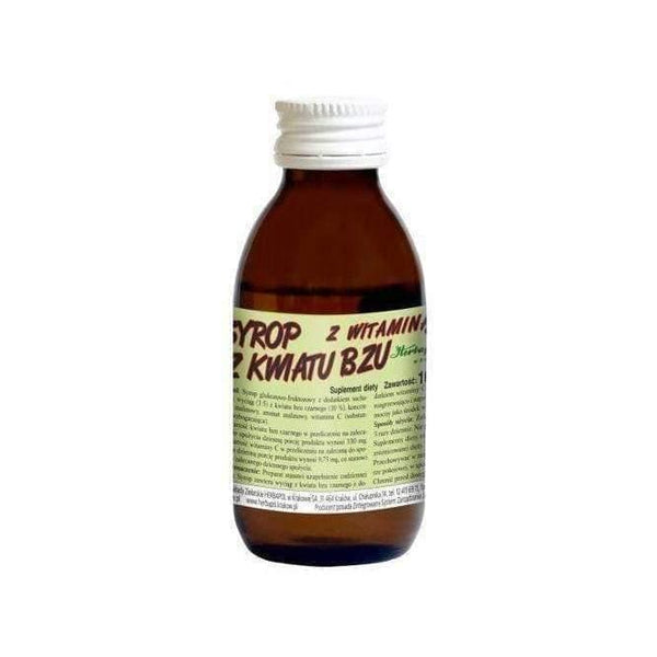 Elderberry flower syrup with vitamin C 100ml support the treatment of flu or colds UK