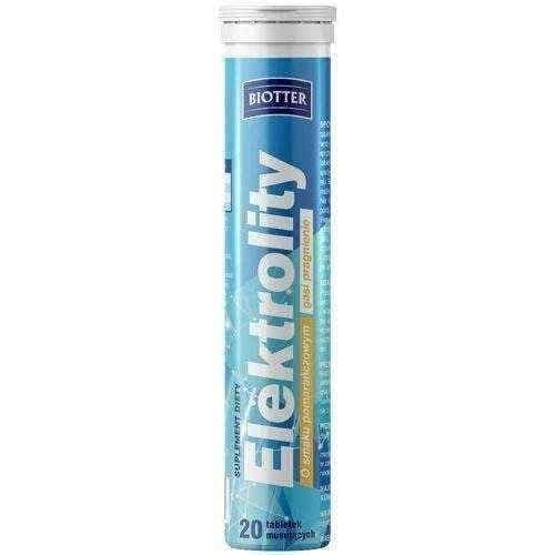 Electrolyte tablets, electrolyte supplements Electrolytes BIOTTER x 20 effervescent tablets UK
