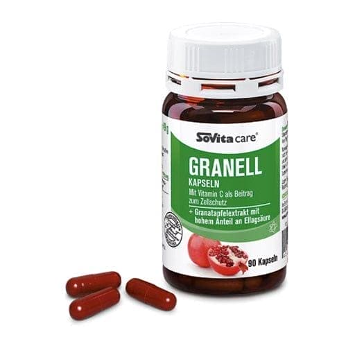 ellagic acid, pomegranate extract, vitamin C, SOVITA CARE Granell capsules UK